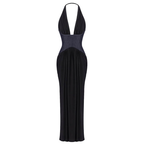 Diane Halter Corset Maxi Dress