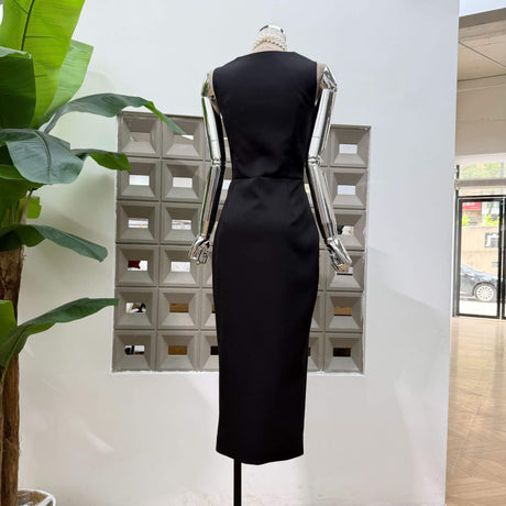 Malaury Square Neck Sleeveless Midi Dress