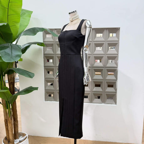 Malaury Square Neck Sleeveless Midi Dress