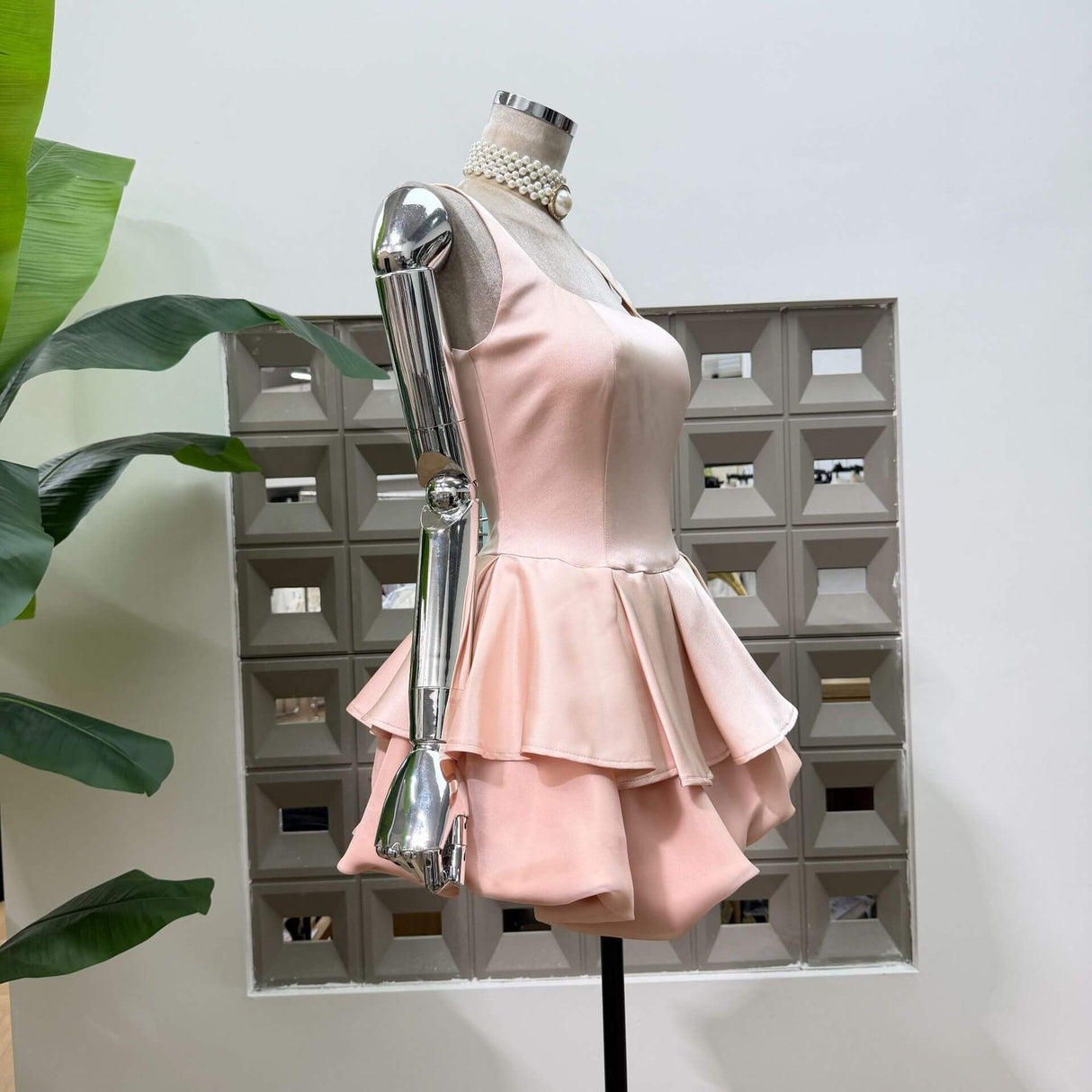 Harmonie Satin Mini Dress