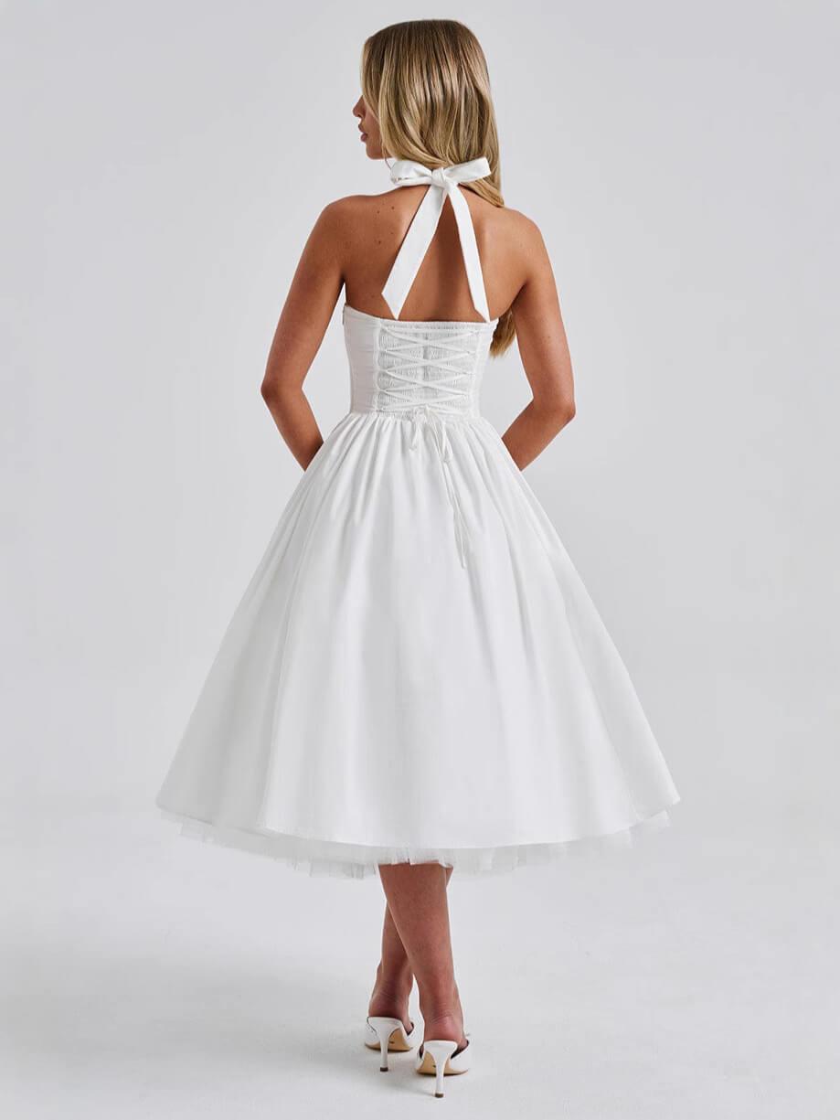 Selmori Margaux Halter Neck Midi Dress