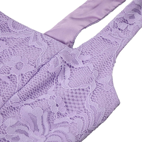 Subtilité Square Neck Lace Midi Dress