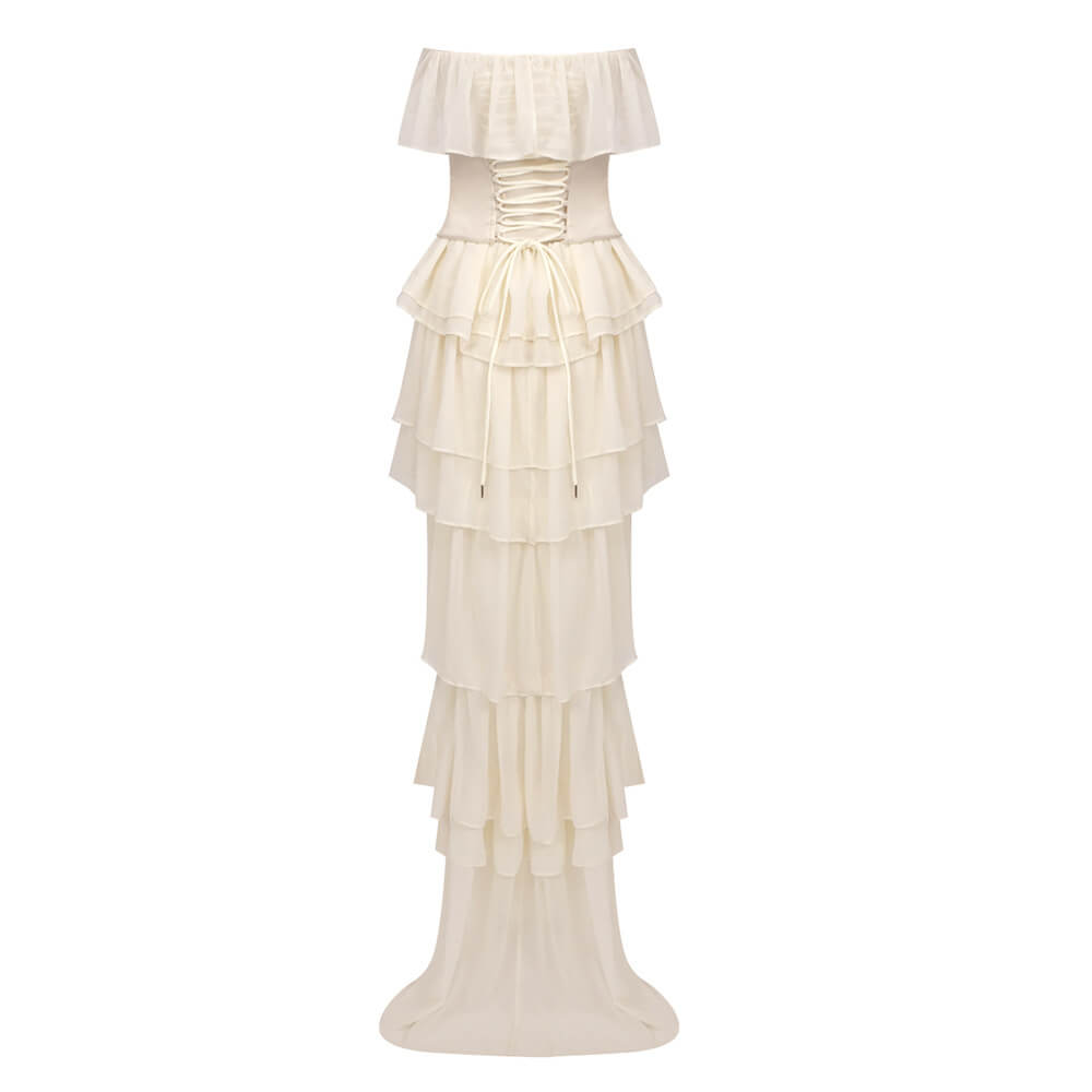 Selmori Justine Strapless Tiered Maxi Dress