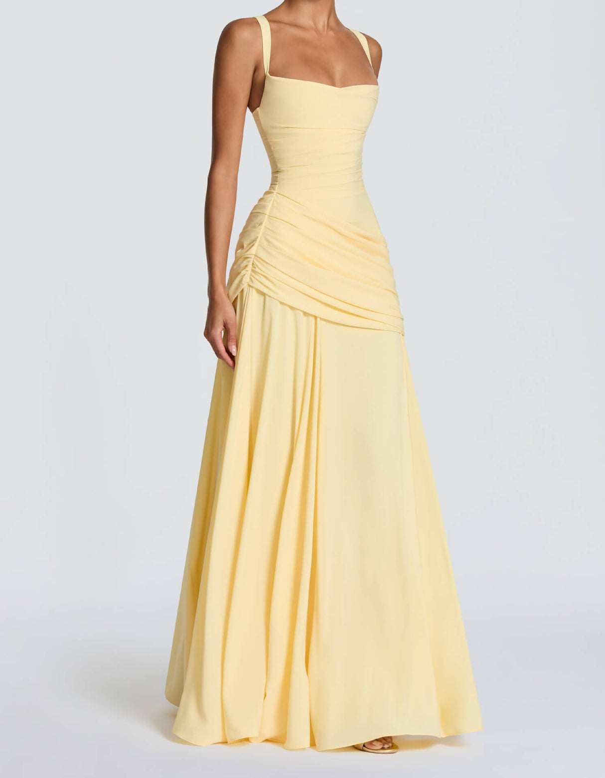 Victoire Square Neck Elegant Maxi Dress