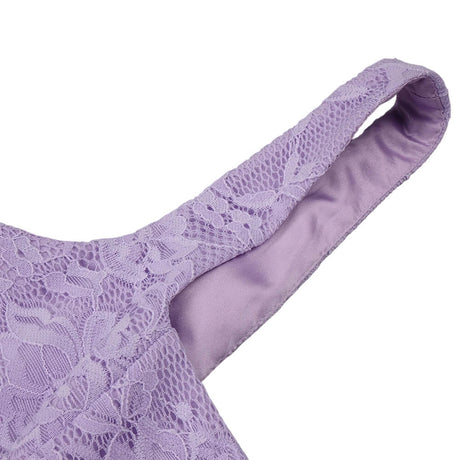 Subtilité Square Neck Lace Midi Dress