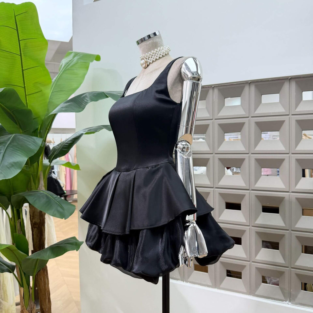 Harmonie Satin Mini Dress