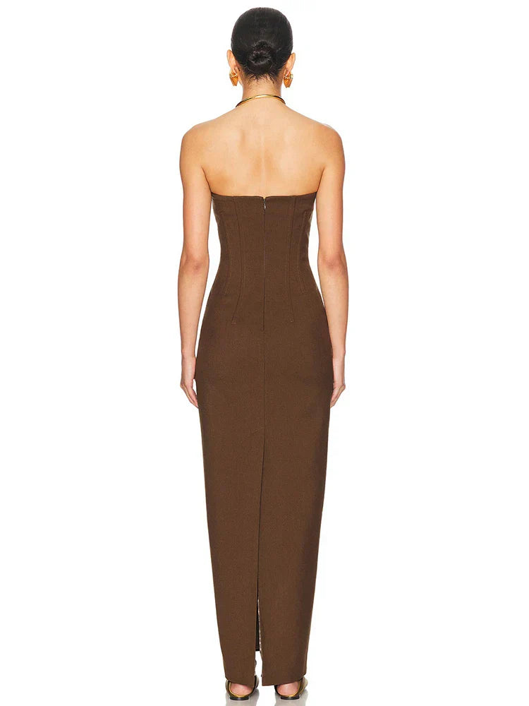 Selmori Brielle Strapless Bodycon Maxi Dress