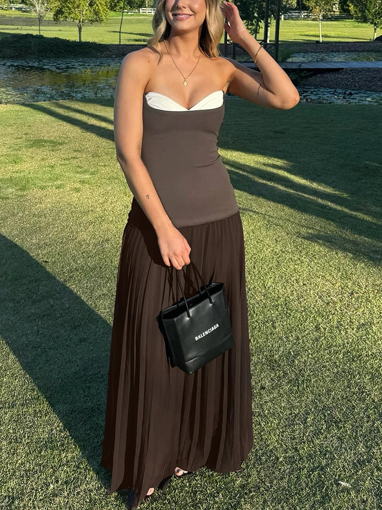 Selmori Ludivine Strapless Maxi Dress