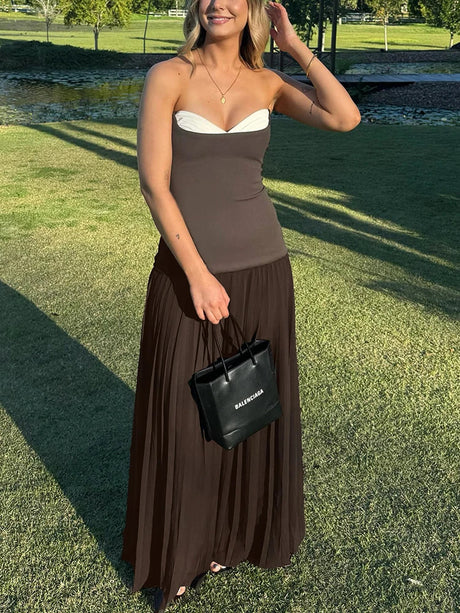 Selmori Ludivine Strapless Maxi Dress