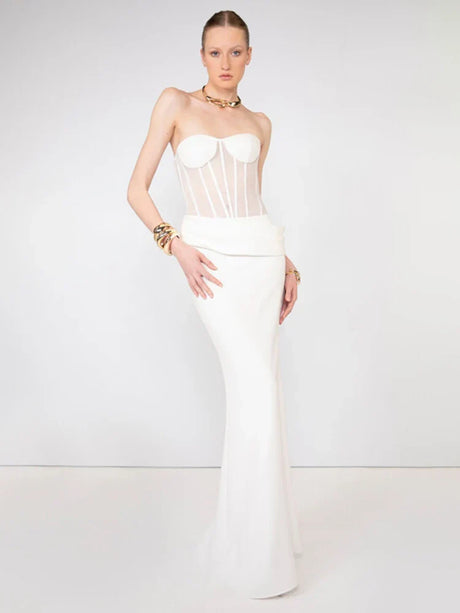 Selmori Cécile Corset Strapless Maxi Dress