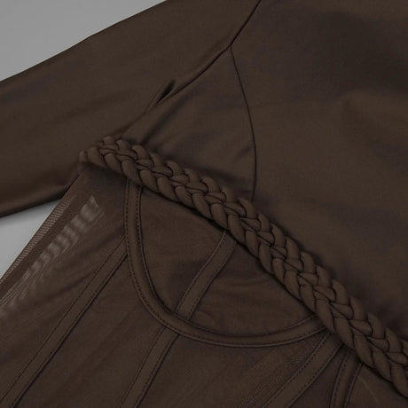 Selmori Laurence Mock Neck Corset Maxi Dress