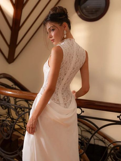 Selmori Floriane Lace Maxi Dress