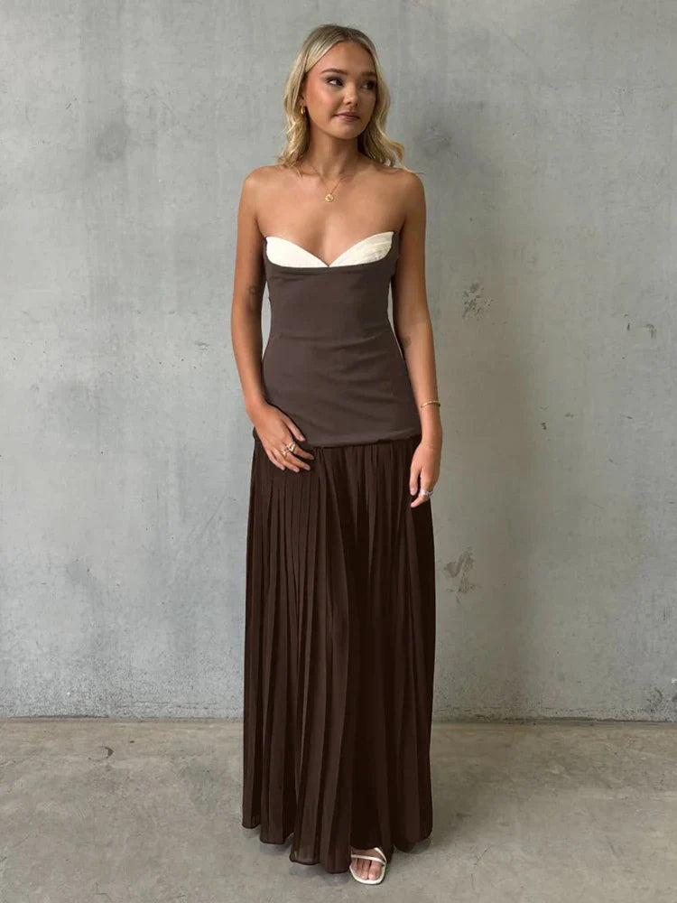 Selmori Ludivine Strapless Maxi Dress
