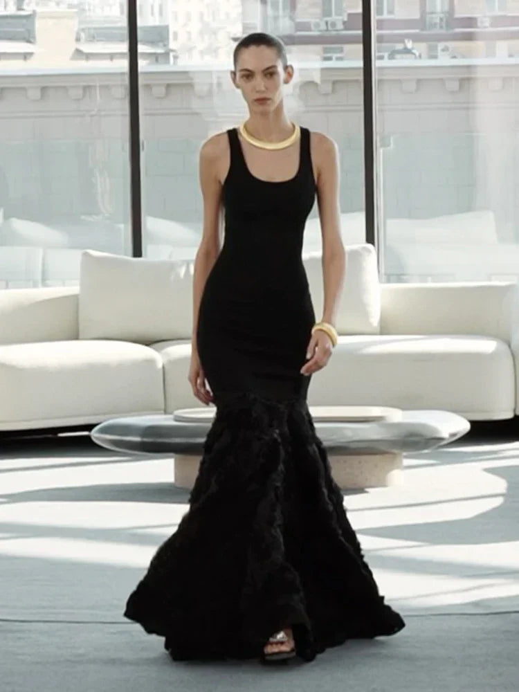 Selmori Camélia Floral Mermaid Maxi Dress