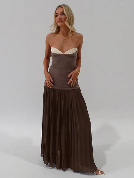 Selmori Ludivine Strapless Maxi Dress