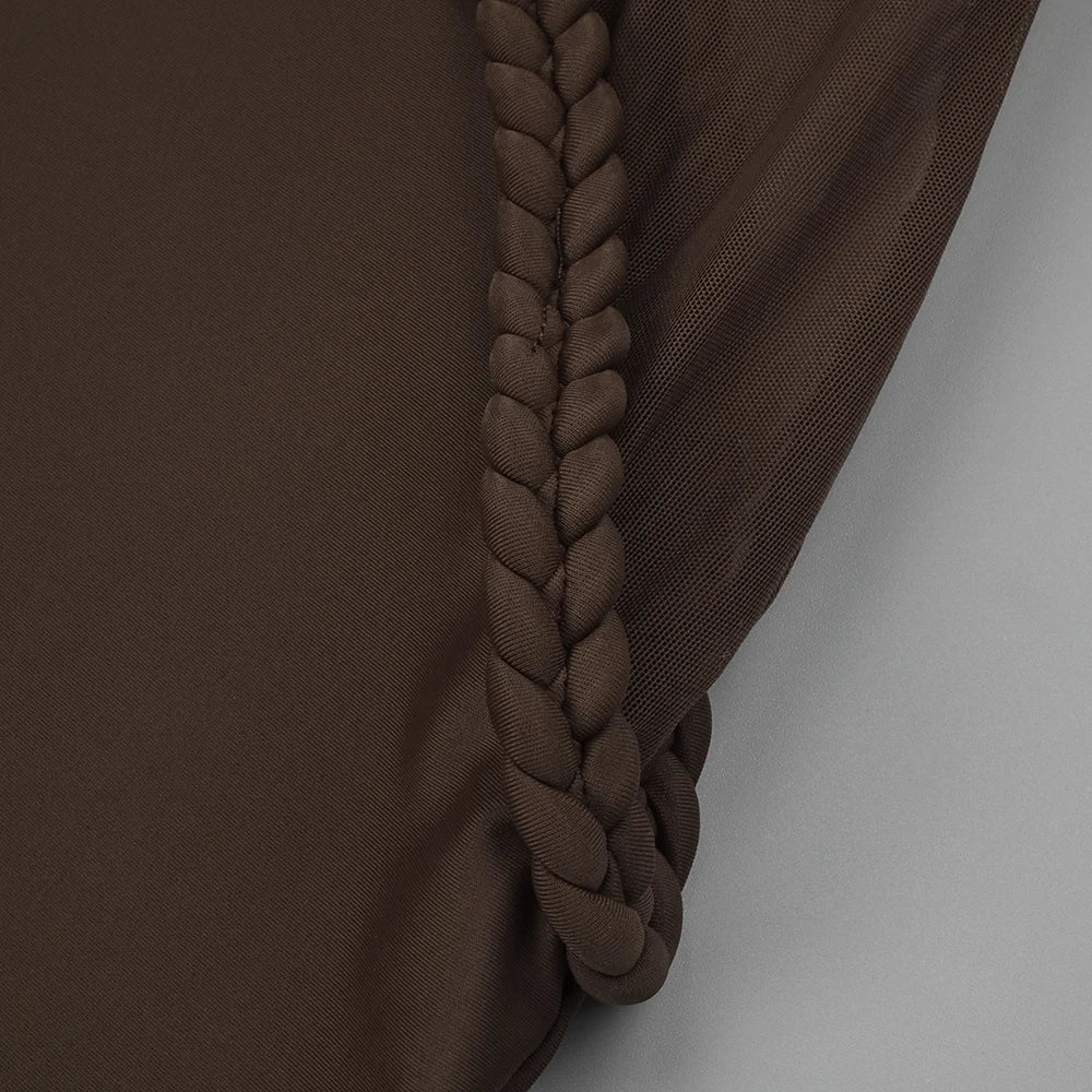 Selmori Laurence Mock Neck Corset Maxi Dress