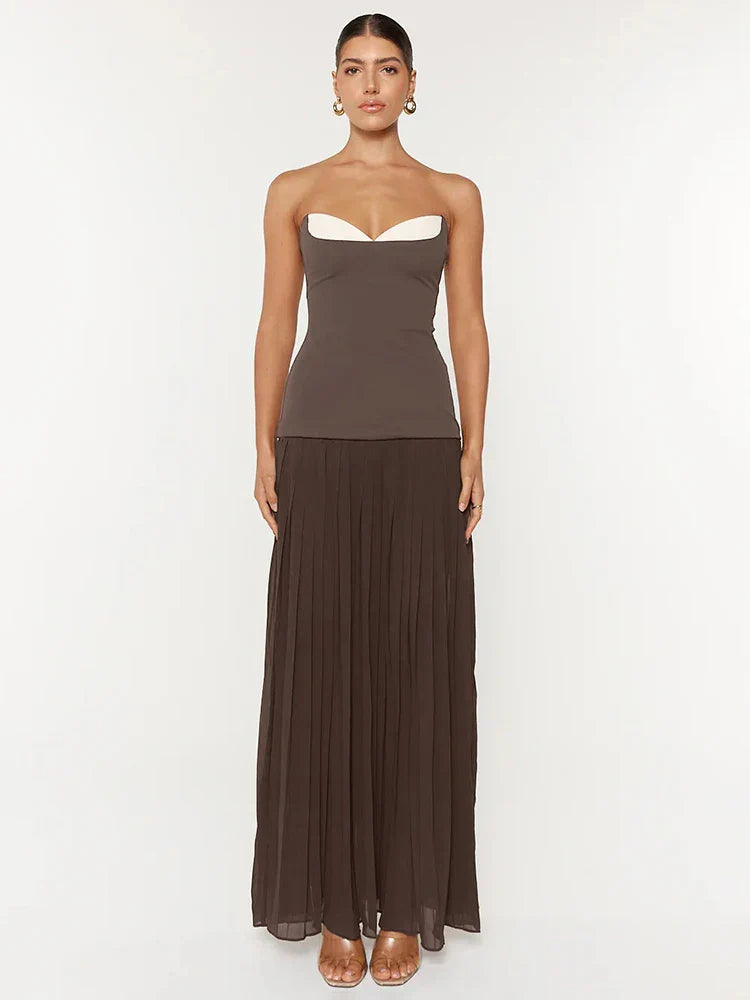 Selmori Ludivine Strapless Maxi Dress