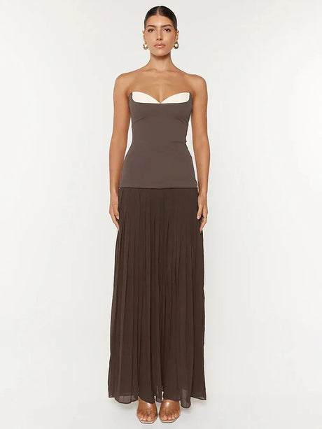 Selmori Ludivine Strapless Maxi Dress