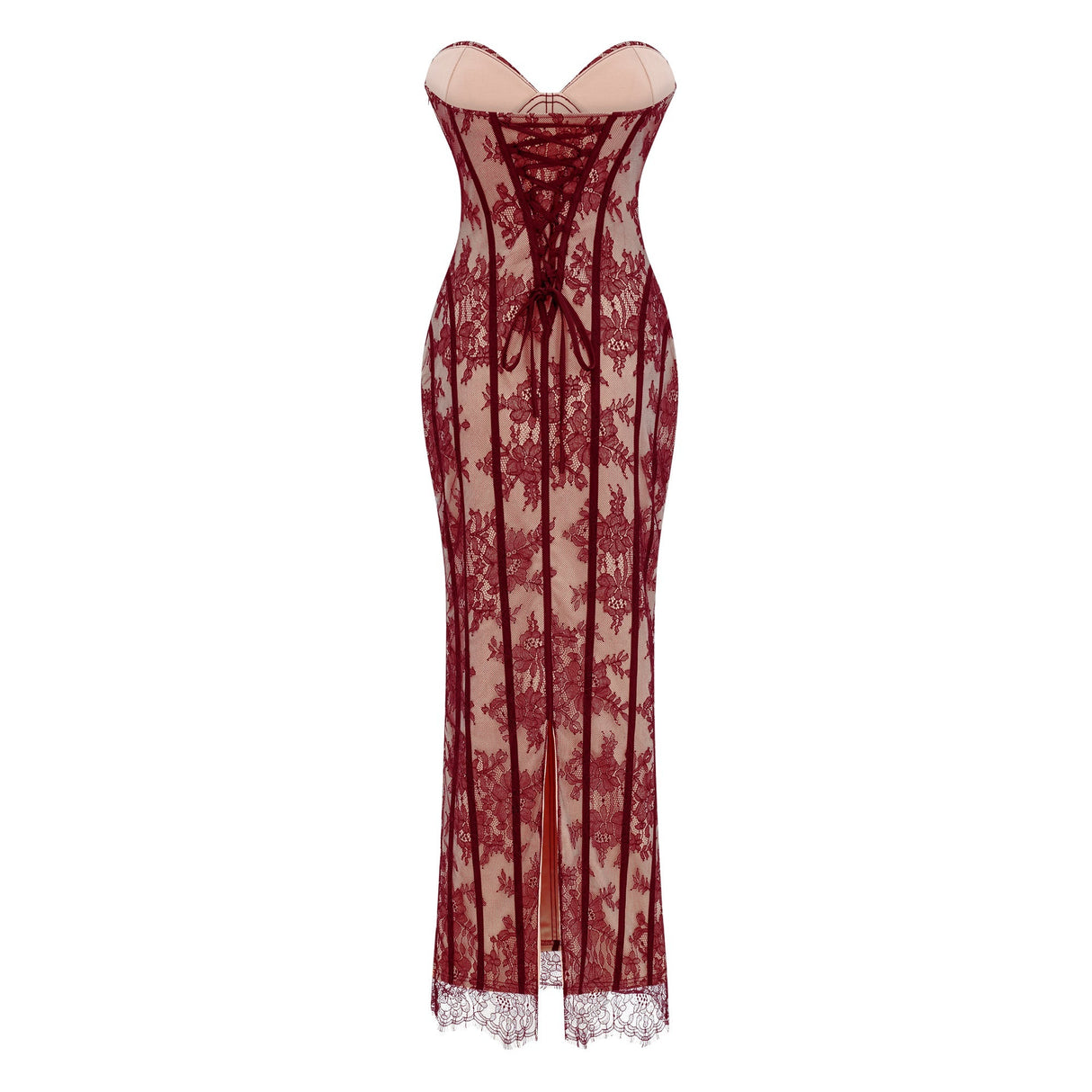 Sarah Floral Lace Corset Maxi Dress
