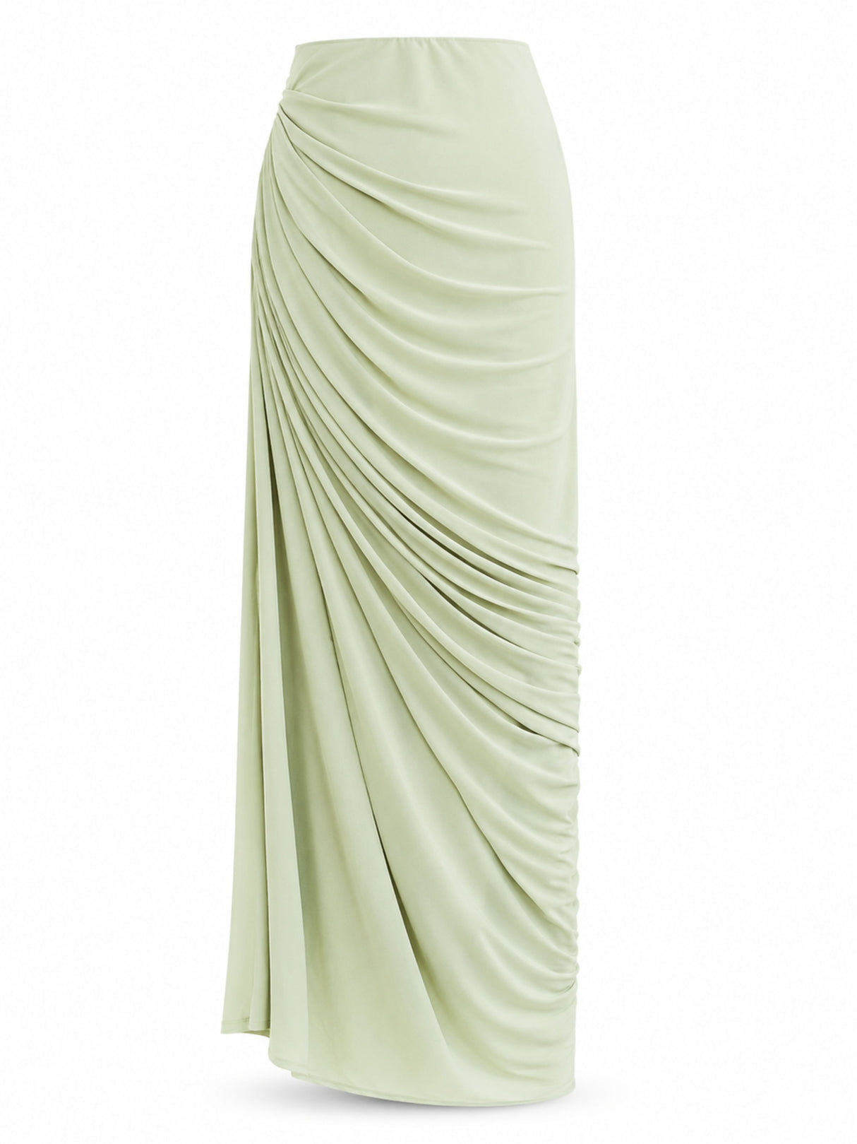 Zulma One Shoulder Top & Skirt Set Green