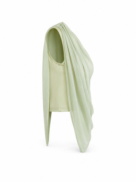 Zulma One Shoulder Top & Skirt Set Green