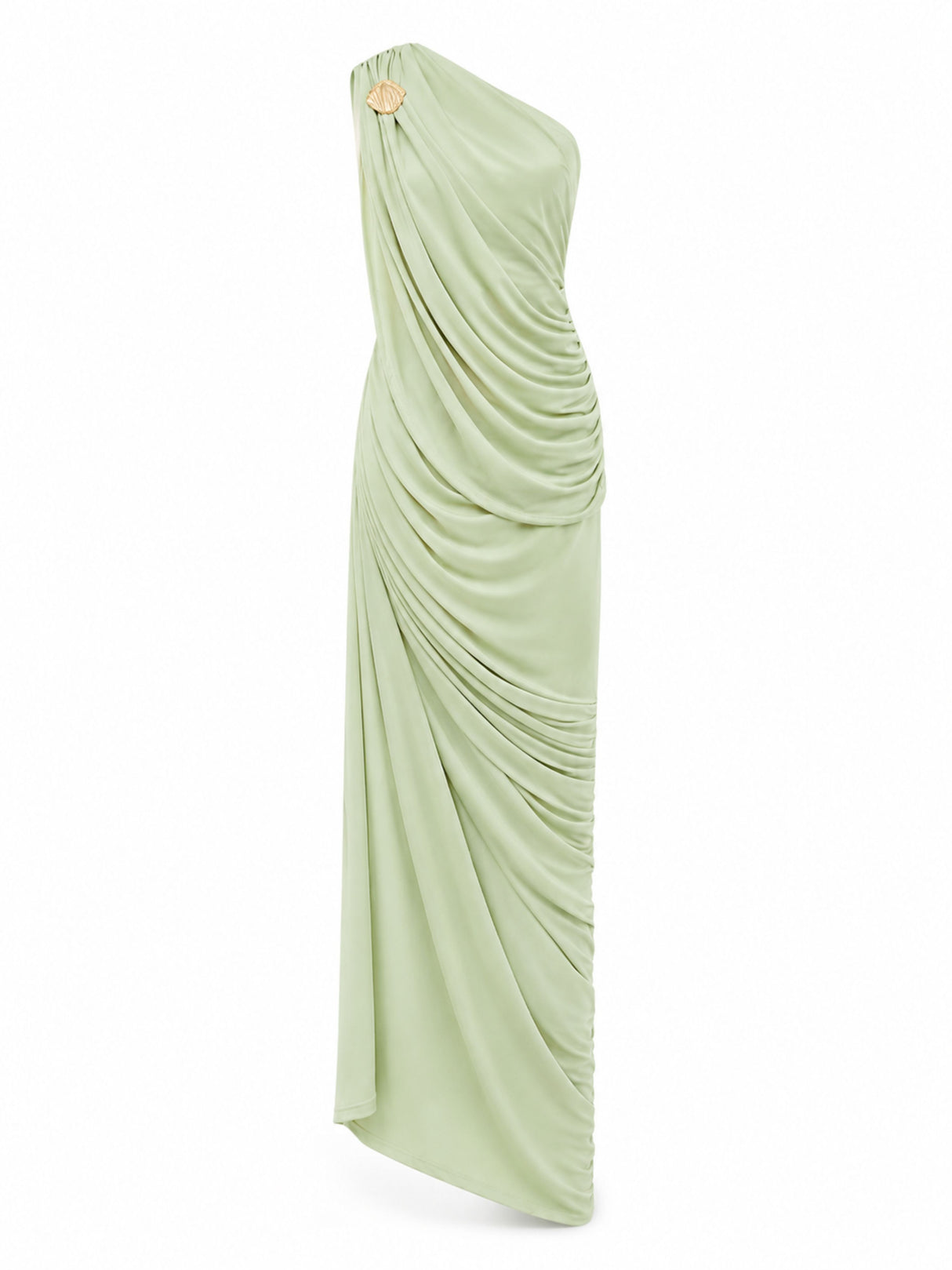 Zulma One Shoulder Top & Skirt Set Green