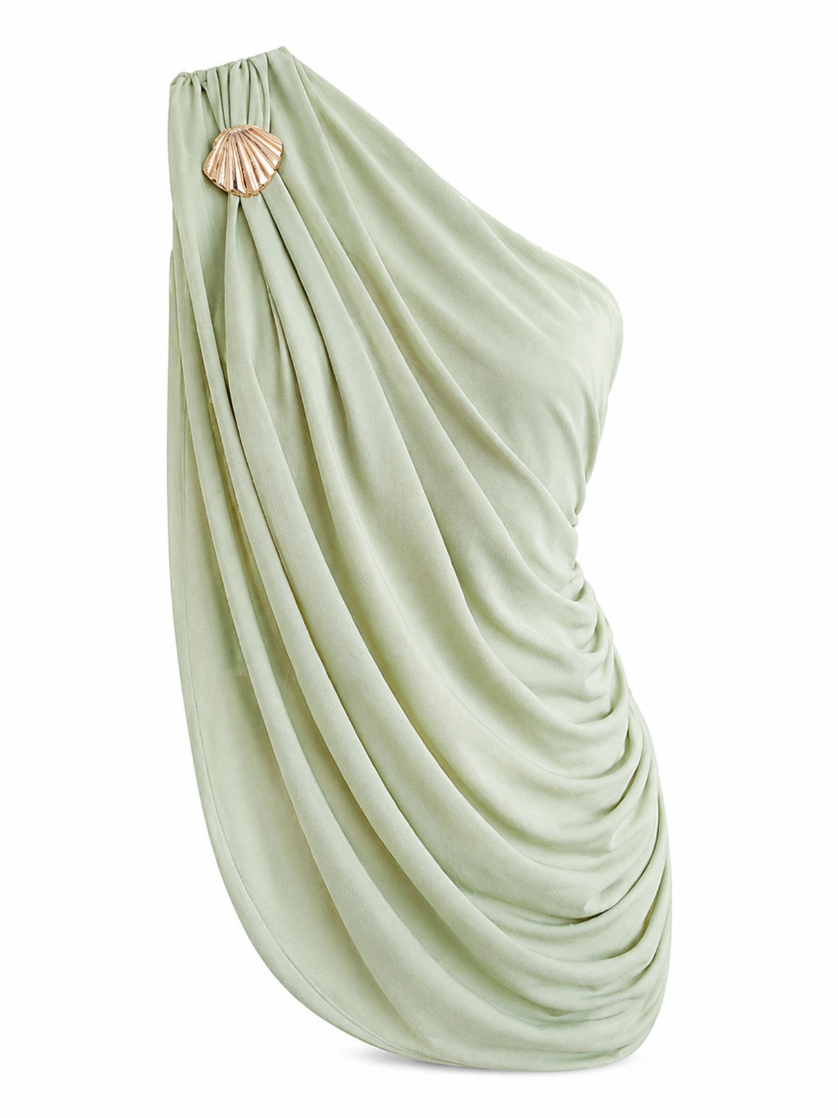 Zulma One Shoulder Top & Skirt Set Green