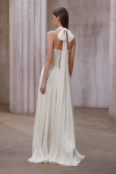 Selmori Verdelune Gathered Maxi Dress