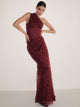 Selmori Angélique Lace Maxi Dress Wine