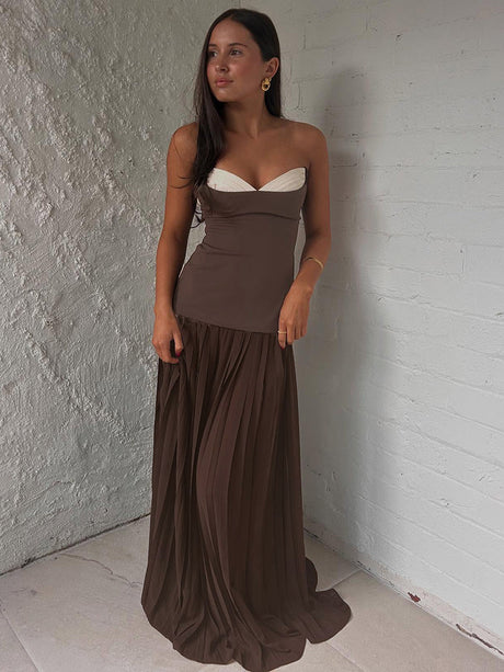 Selmori Ludivine Strapless Maxi Dress