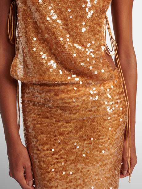 Selmori Maud Sequin Side Cut-out Maxi Dress