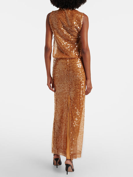 Selmori Maud Sequin Side Cut-out Maxi Dress