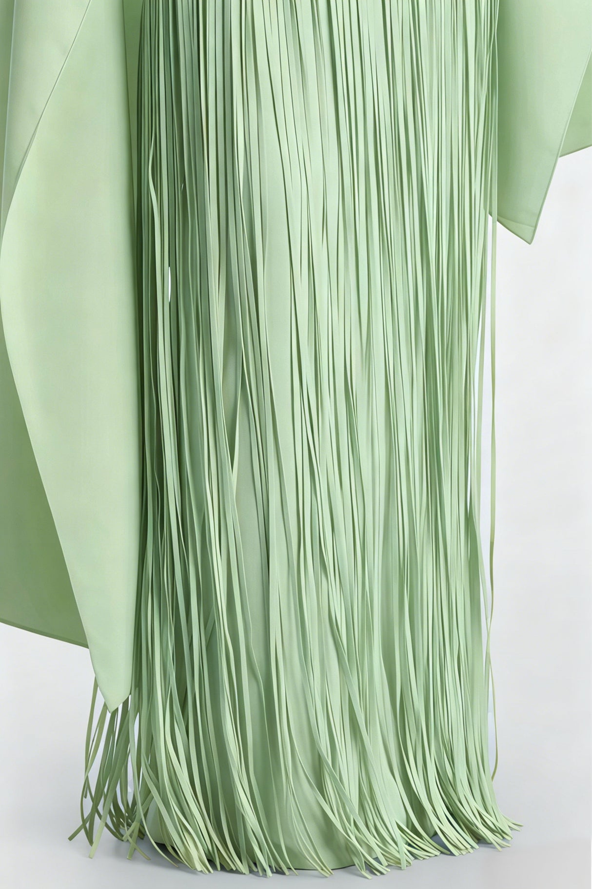 Apparat Fringed Maxi Dress with Shawl / Green