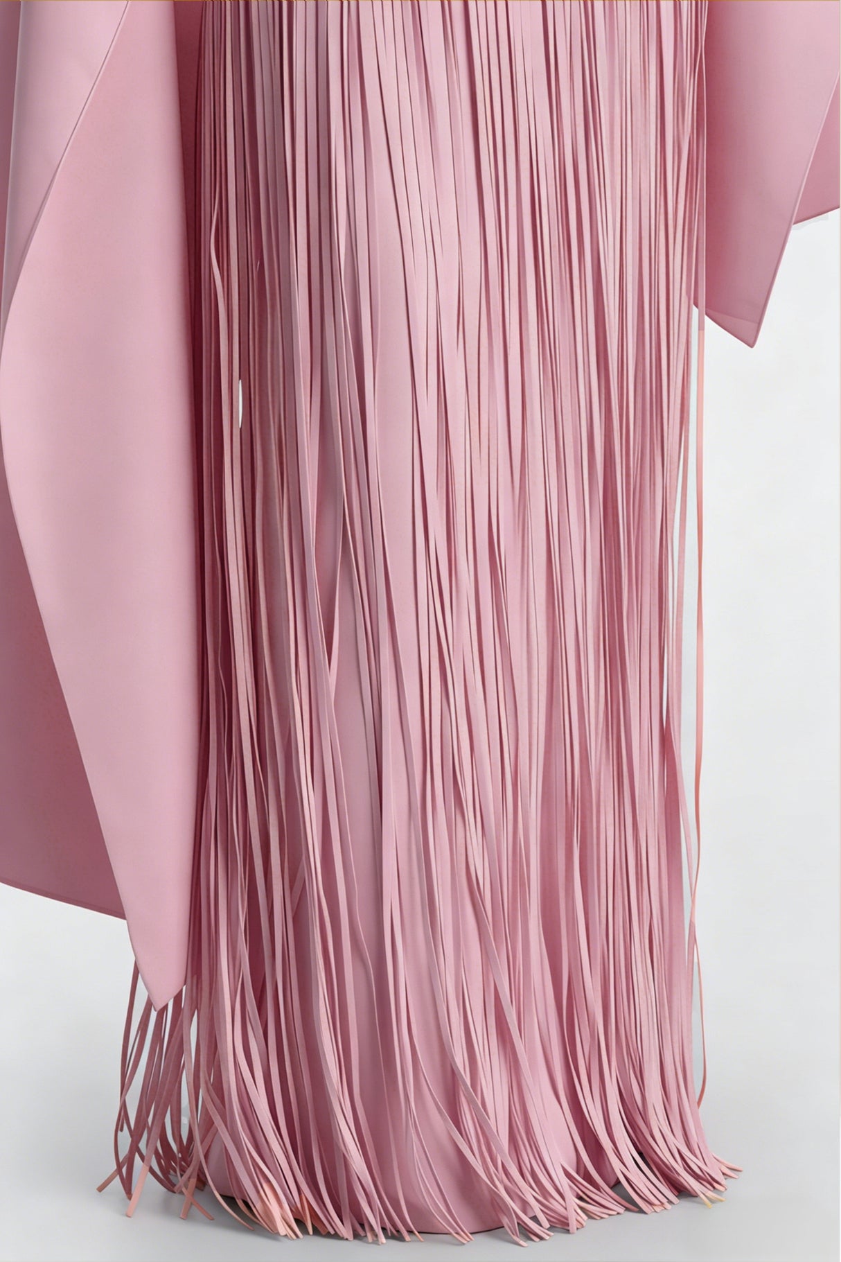 Apparat Fringed Maxi Dress with Shawl / Pink