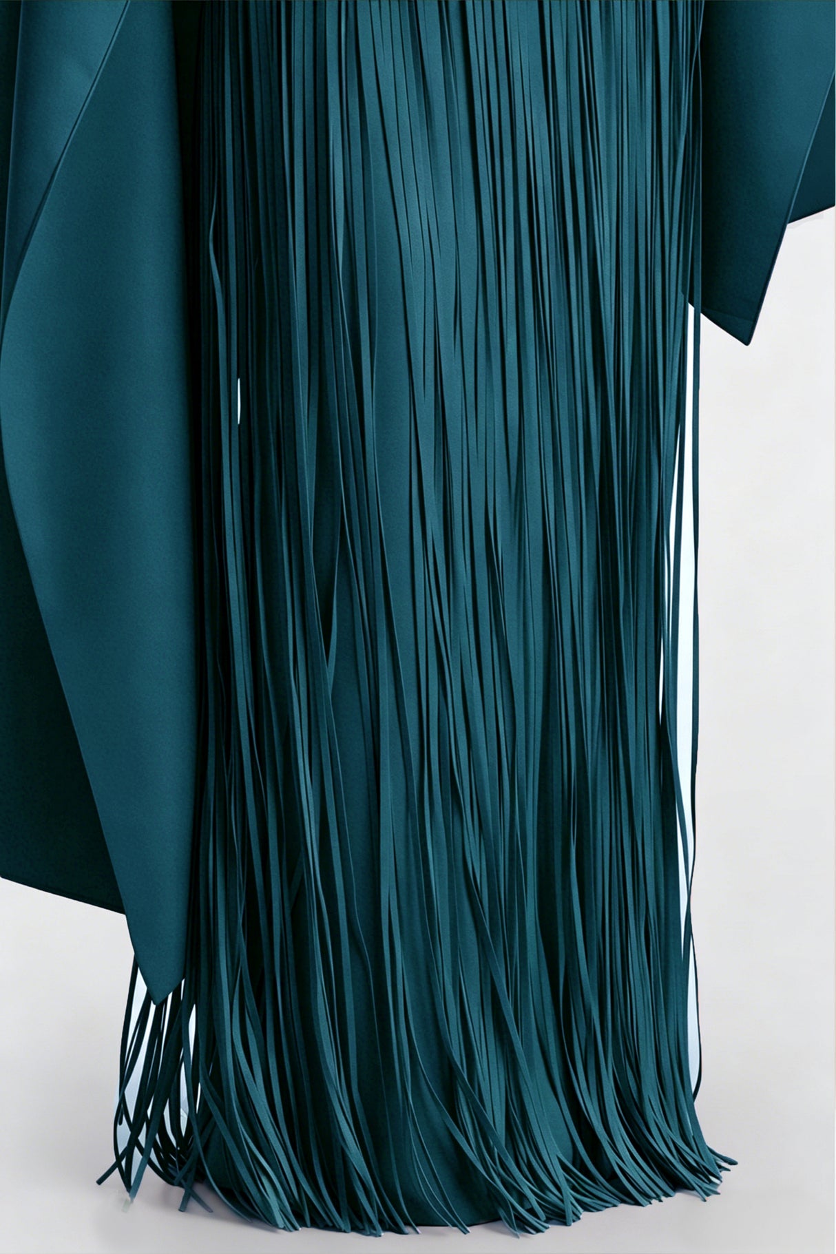 Apparat Fringed Maxi Dress with Shawl / Teal