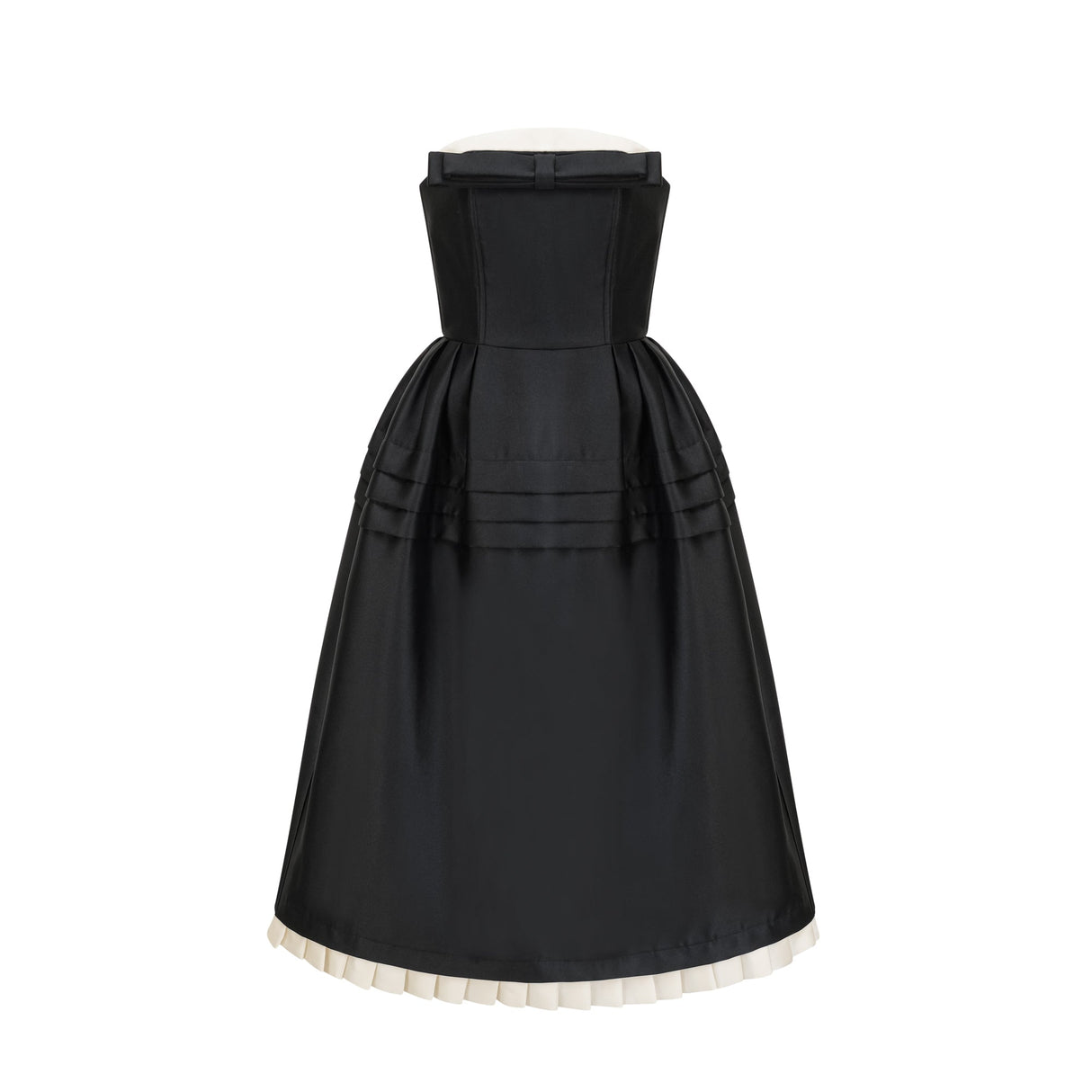 Prouesse black bowknot midi dress