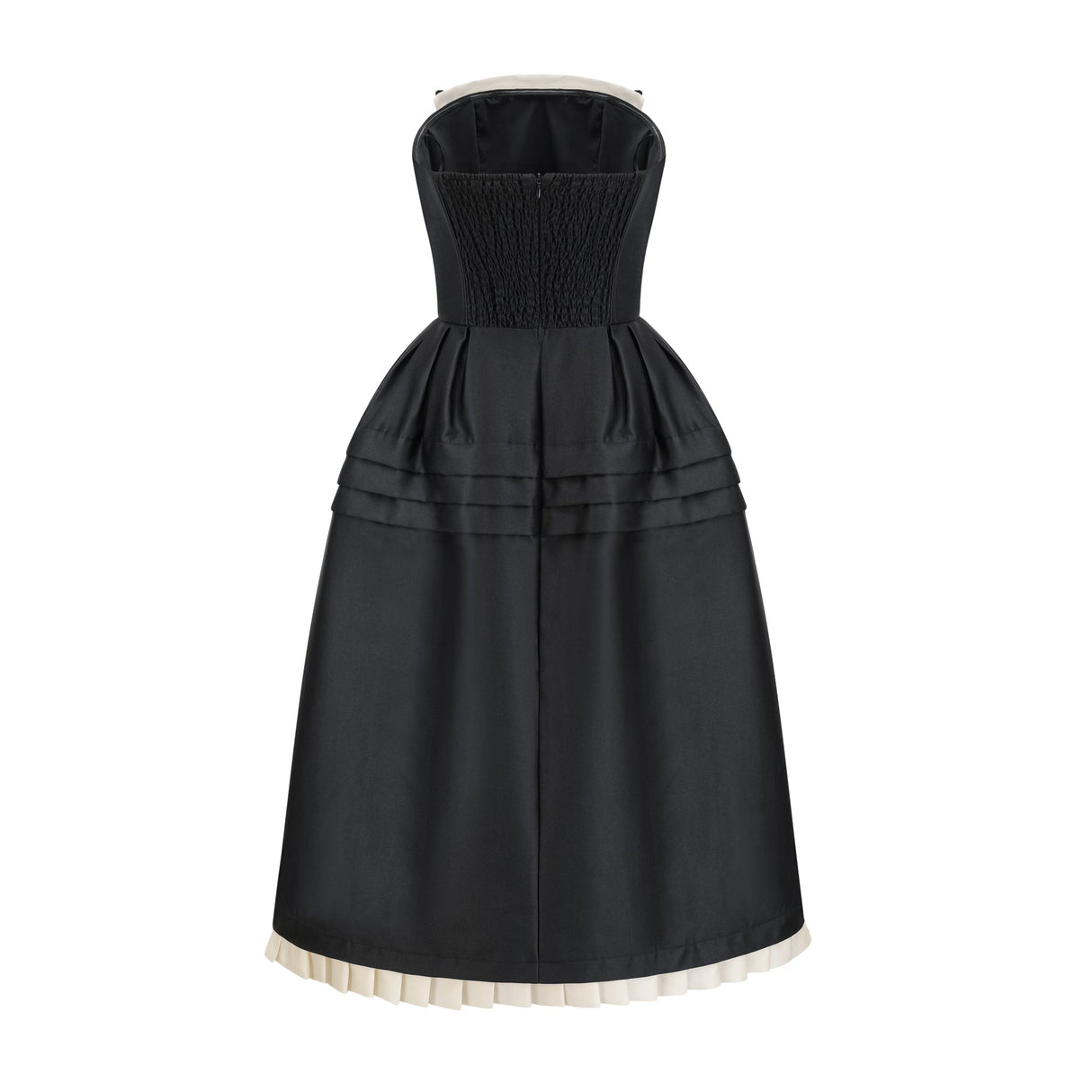 Prouesse black bowknot midi dress