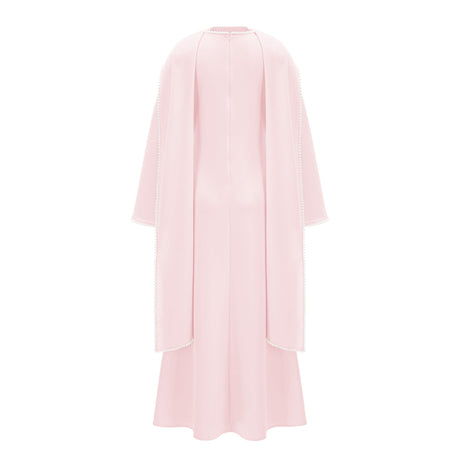 Sommet Pearl Trim Shawl Detail Maxi Dress / Pink