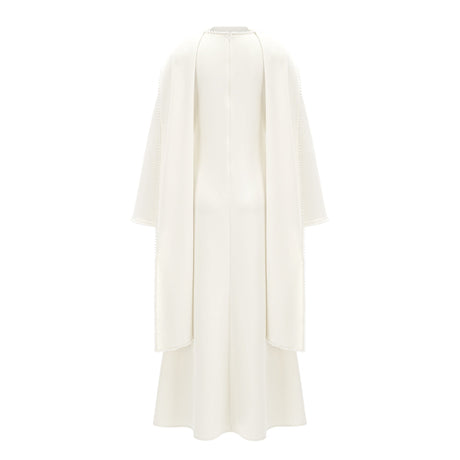 Sommet Pearl Trim Shawl Detail Maxi Dress / White