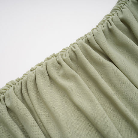 Zulma One Shoulder Top & Skirt Set Green