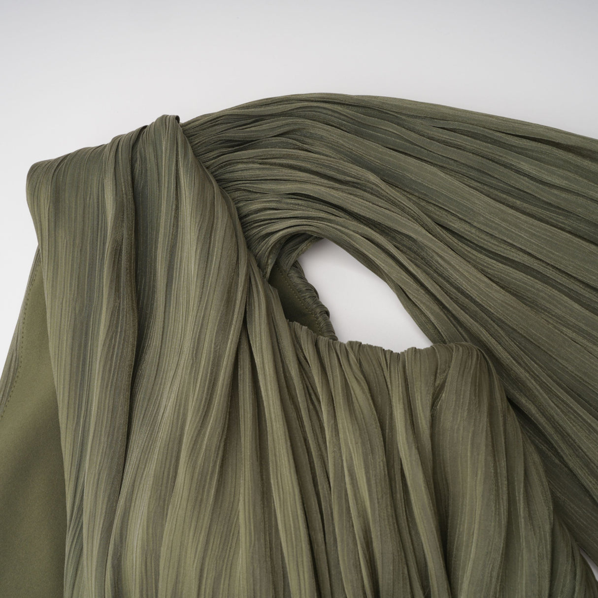Tiphaine One Shoulder Ruched Maxi Dress / Green