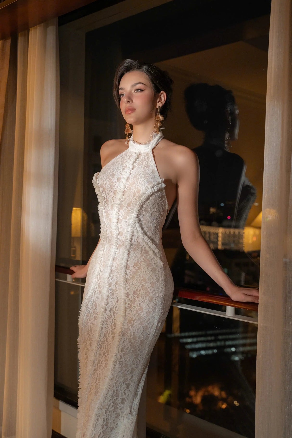 Selmori Tatiana Halter Backless Maxi Dress