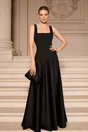 Selmori Zizanie Square Neck Sleeveless Maxi Dress Black