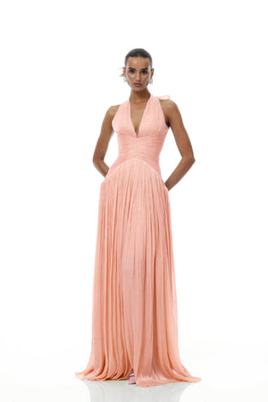 Verdelune Gathered Maxi Dress
