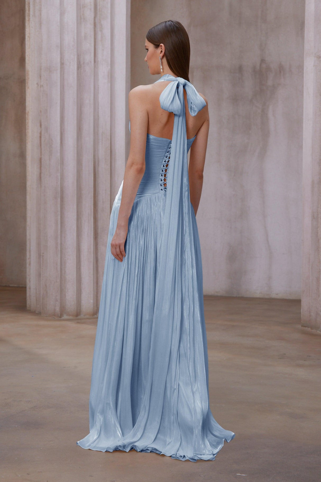 Selmori Verdelune Gathered Maxi Dress