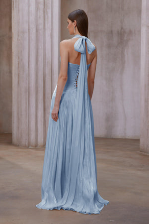 Selmori Verdelune Gathered Maxi Dress