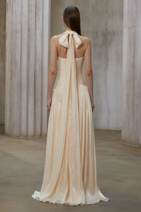 Selmori Verdelune Gathered Maxi Dress