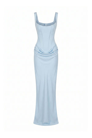 Hortense Sleeveless Square Neck Corset Maxi Dress
