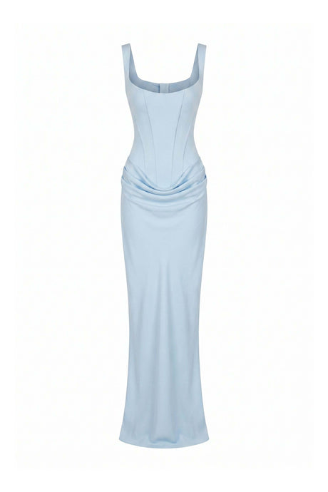 Hortense Sleeveless Square Neck Corset Maxi Dress
