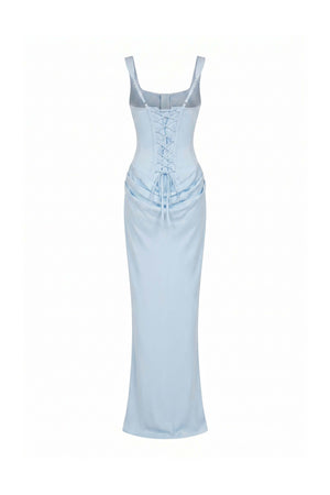 Hortense Sleeveless Square Neck Corset Maxi Dress